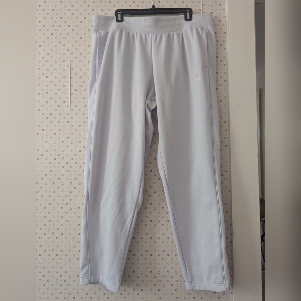 Adidas 2XL White Track Pants Two Side Pockets Street wear Gym Loungewear Sports